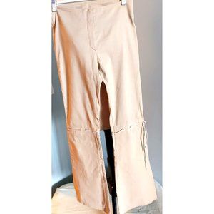 Pants Sharagano Paris, Beige Embellished Design , XS Extra Small (1-2)